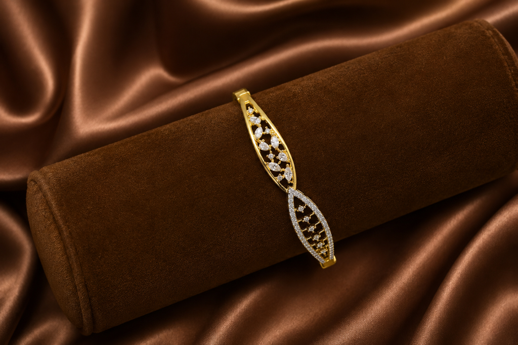 American Diamond Gold-Plated Bracelet