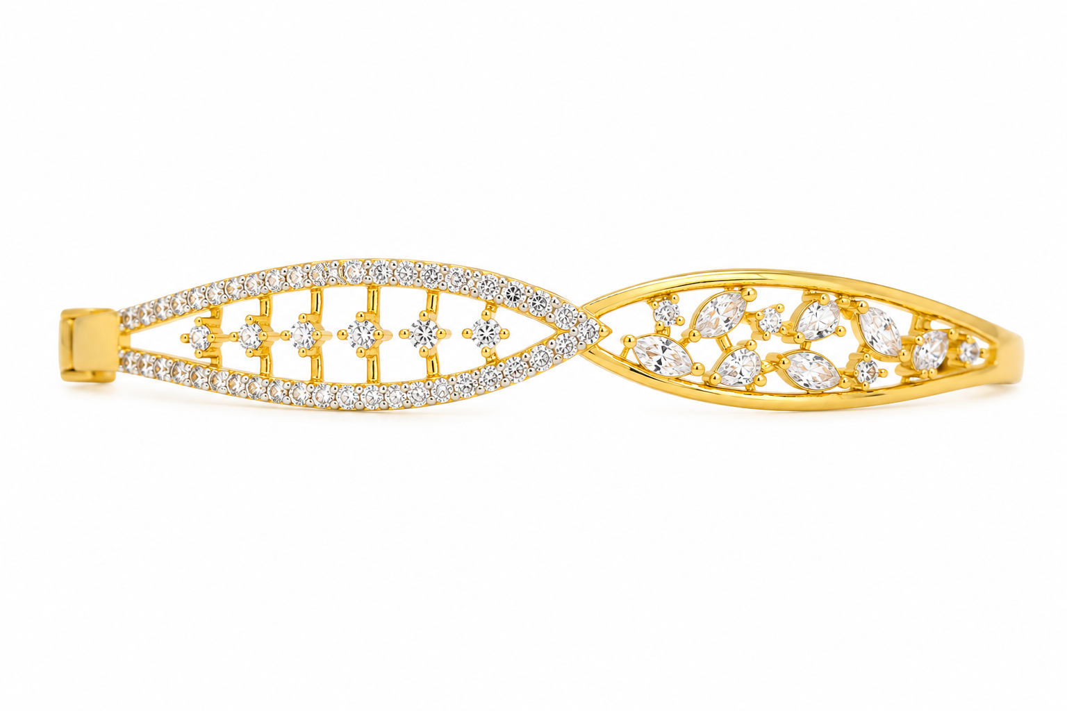 American Diamond Gold-Plated Bracelet