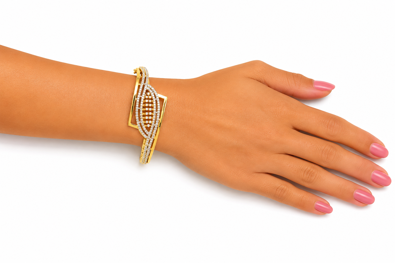 Gold Plated American Diamond Bracelet