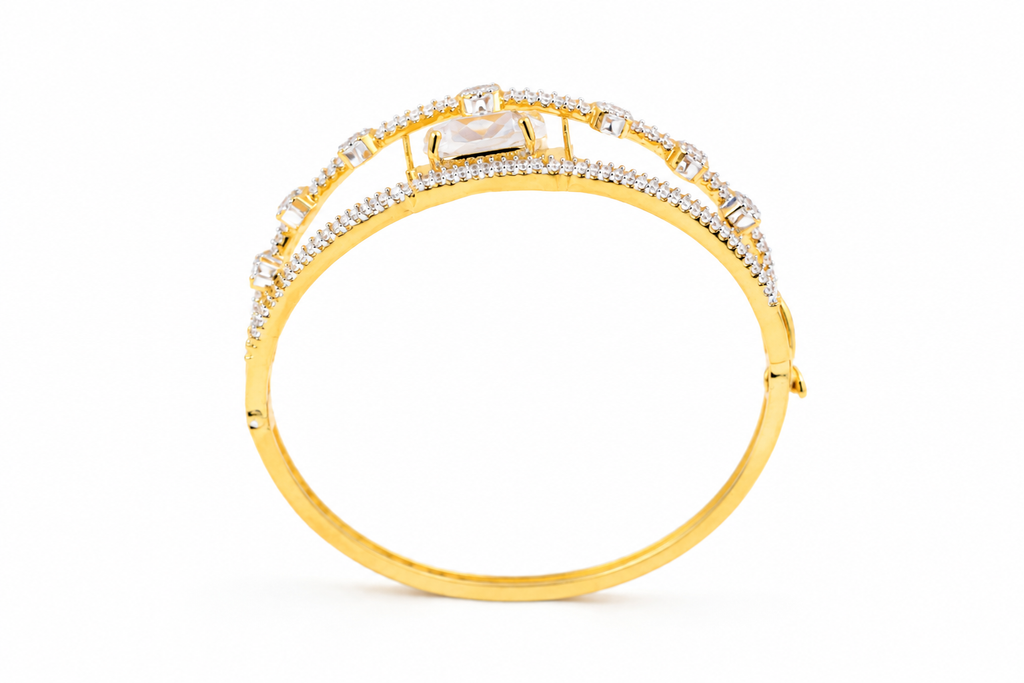 Luxury American Diamond Square Statement Bracelet