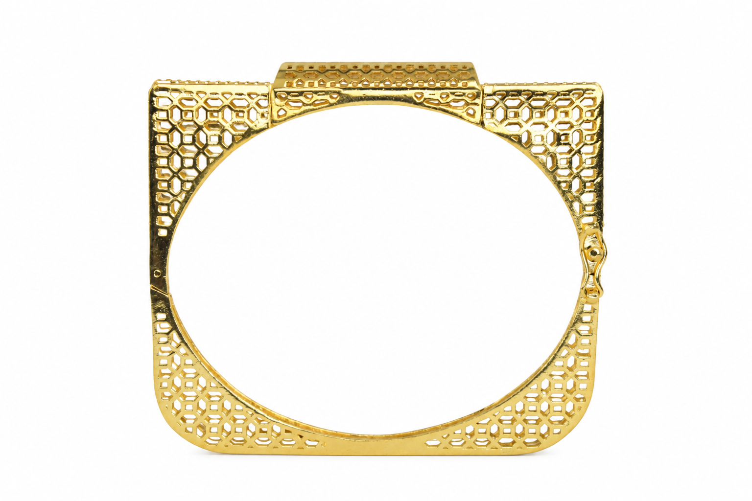 Gold Plated  Openwork  Cubic AD Diamond Bracelet