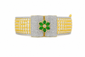 Floral American Diamond (AD) Statement Bracelet