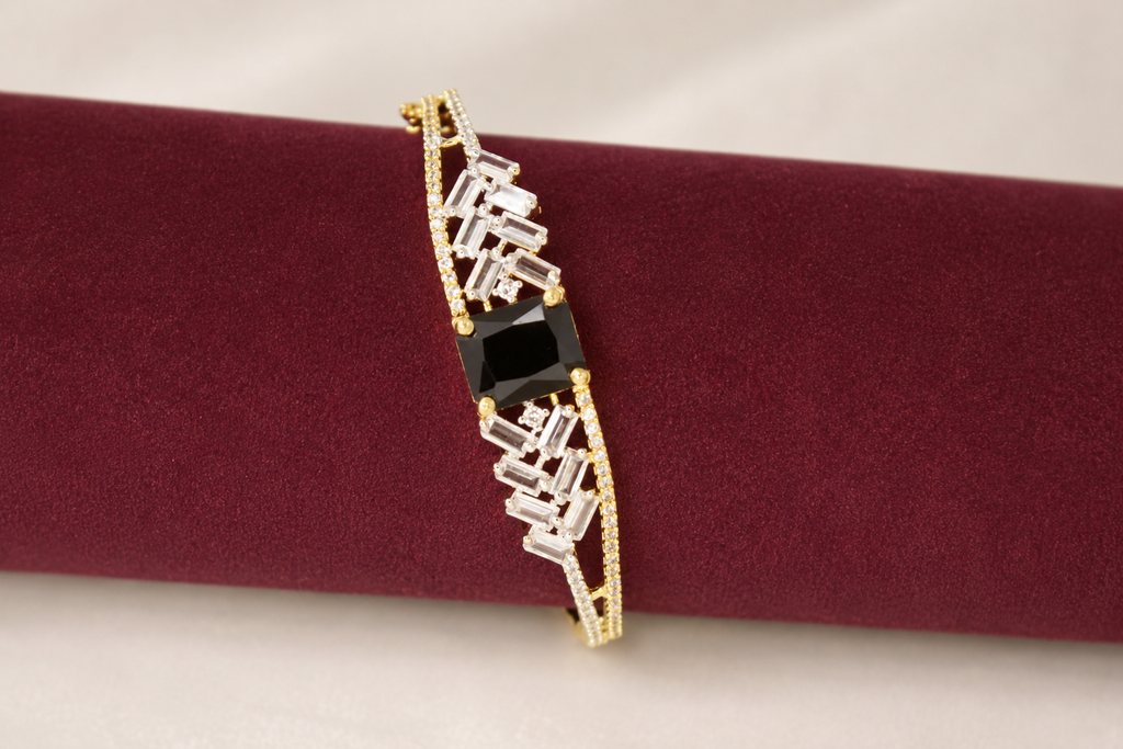 Gold Plated American Diamond Bracelet