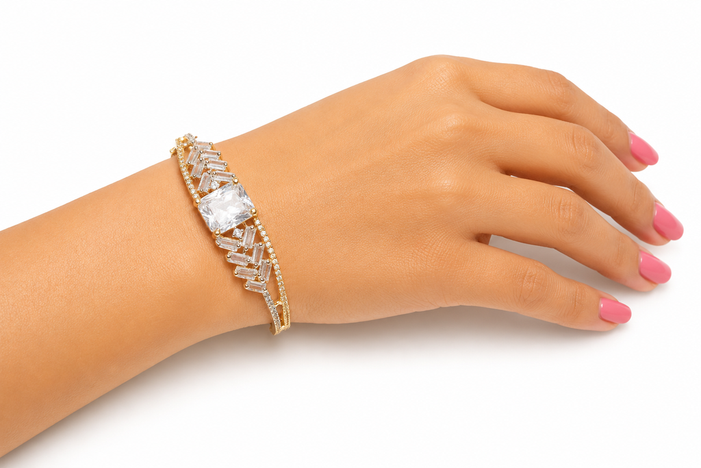 Gold Plated American Diamond Bracelet