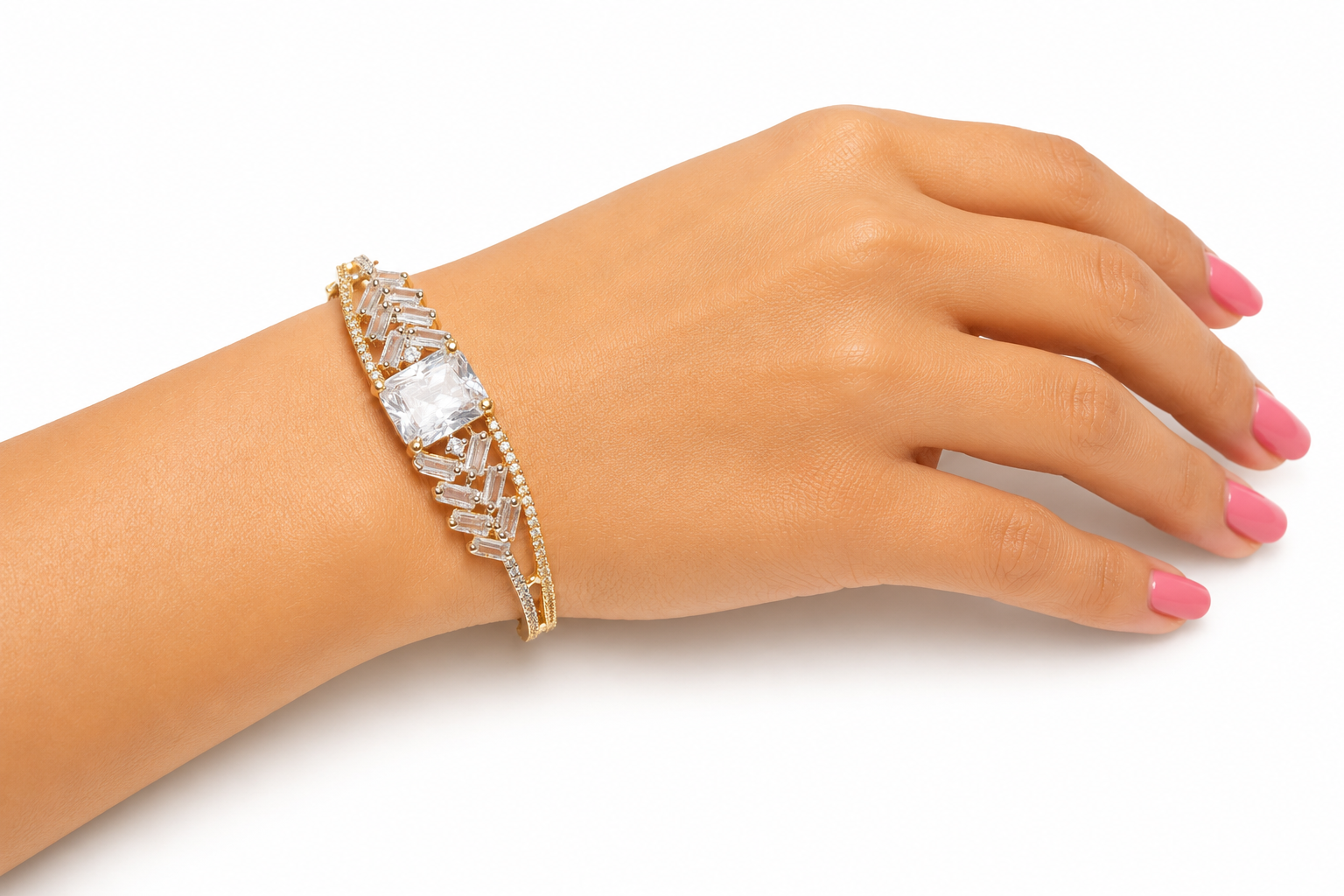 Gold Plated American Diamond Bracelet