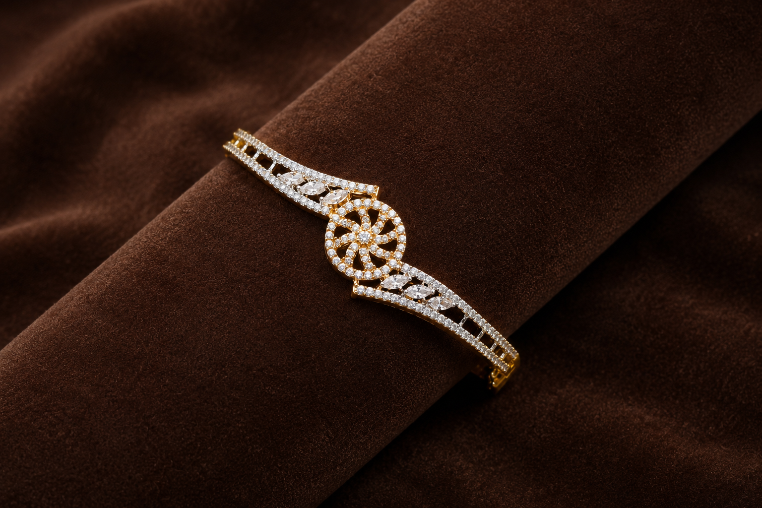 Gold Plated American Diamond Bracele