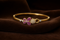 Gold-Plated American Diamond  Butterfly Bracelet