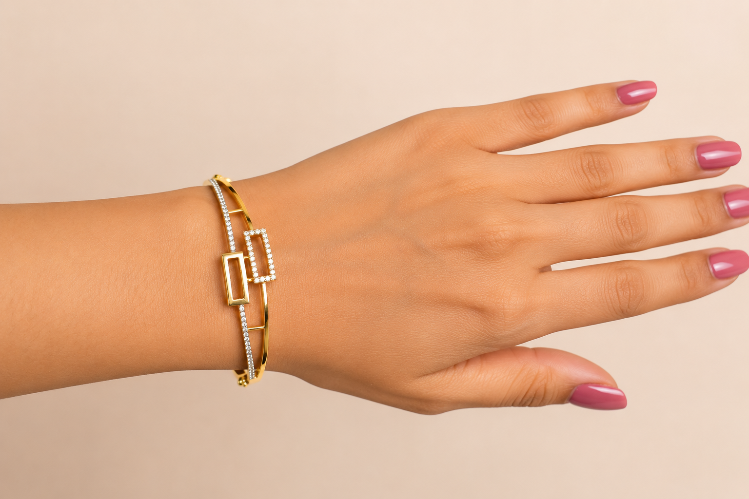 Gold Plated American Diamond Bracele