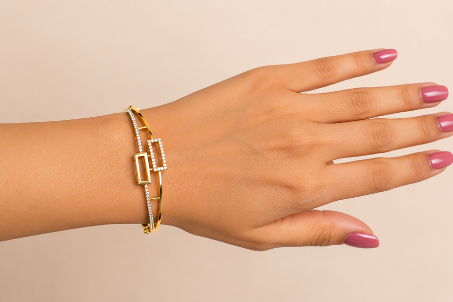Gold Plated American Diamond Bracele
