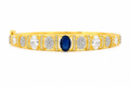 Gold Plated Sapphire  AD Diamond Bracelet