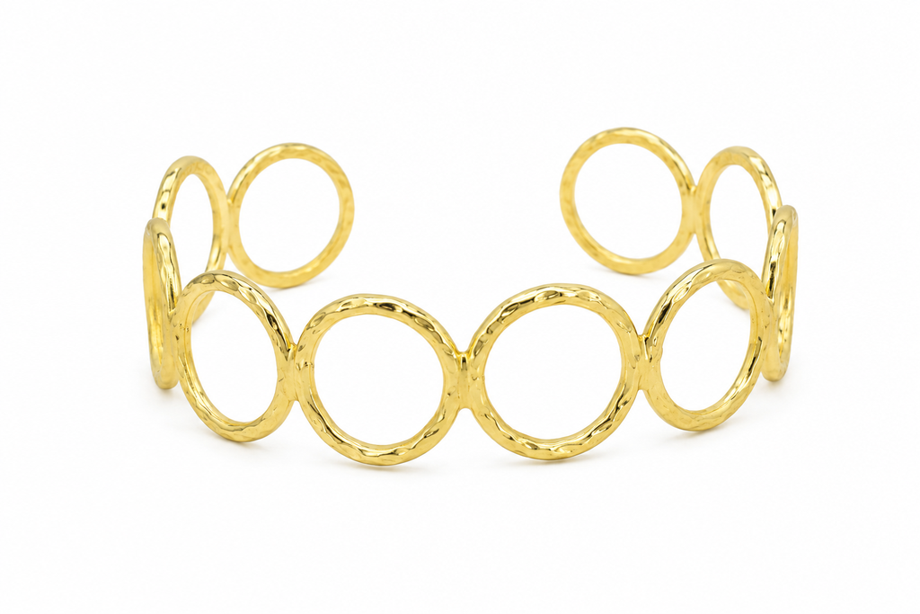 18Kt gold plated Stylish open-cuff bracelet design