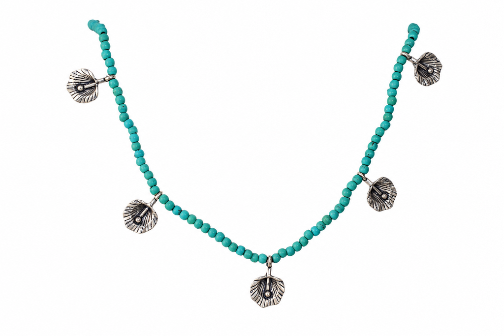 womens turquoise-colored gemstone beads ,necklace