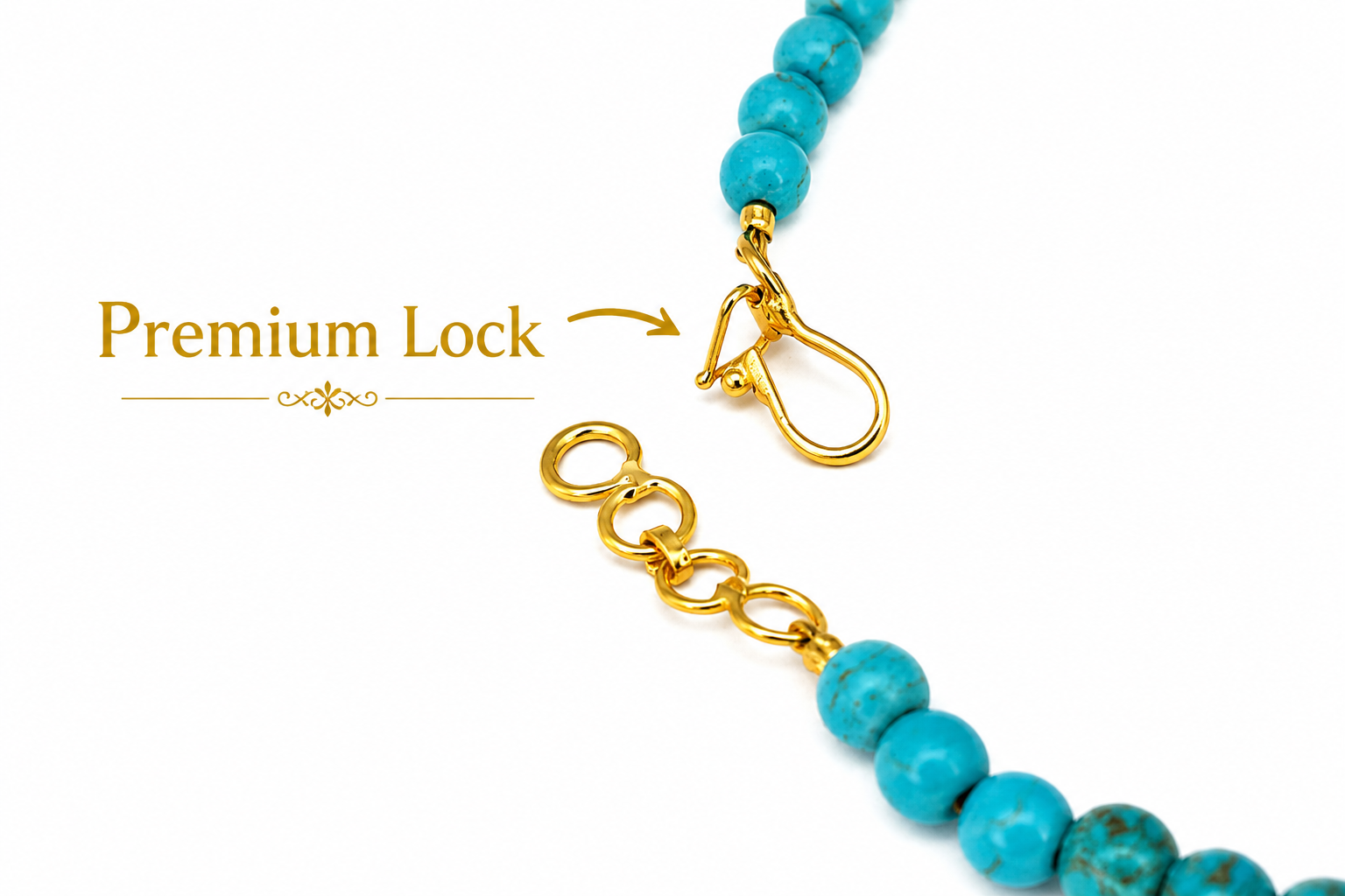 Natural Turquoise & Evil Eye Necklace