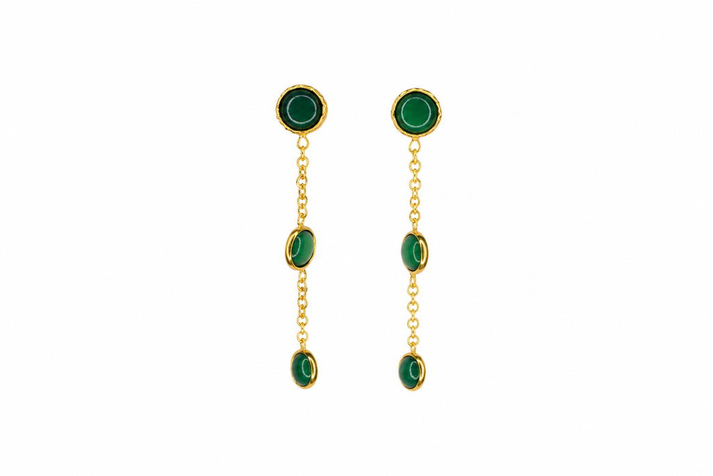 18KT gold plated round  Earrings