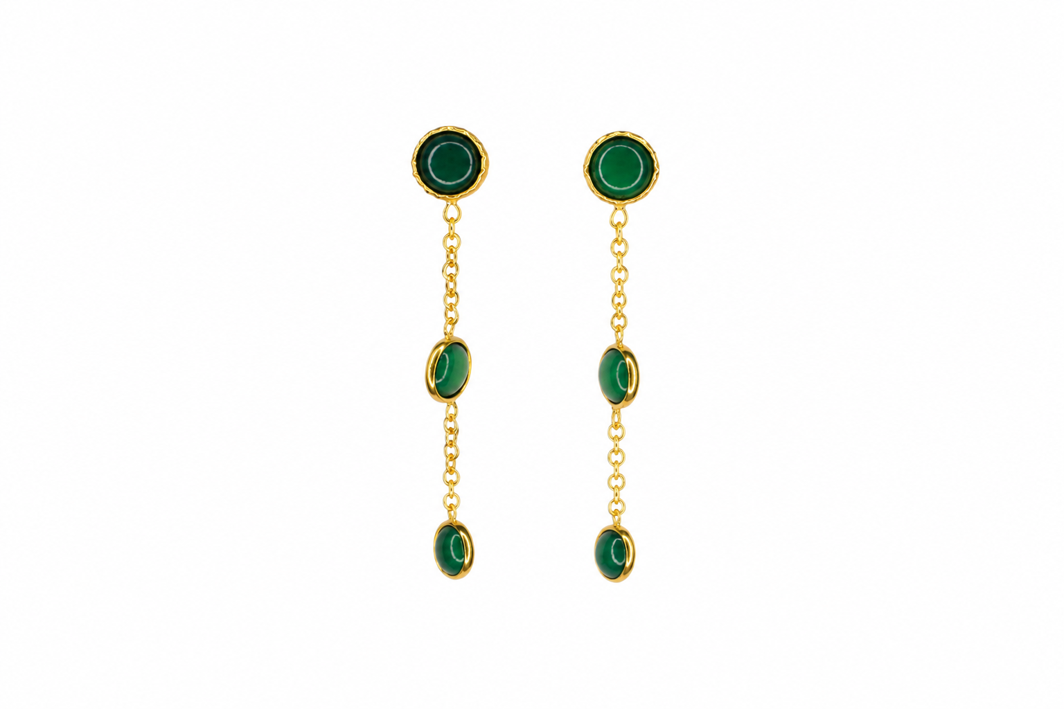 18KT gold plated round  Earrings