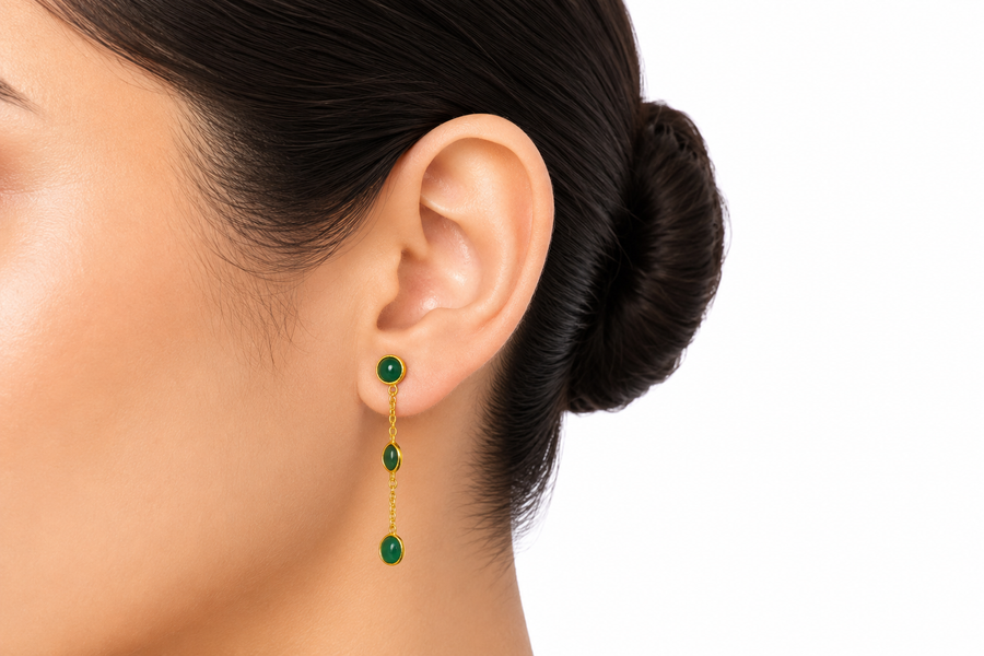 18KT gold plated round  Earrings