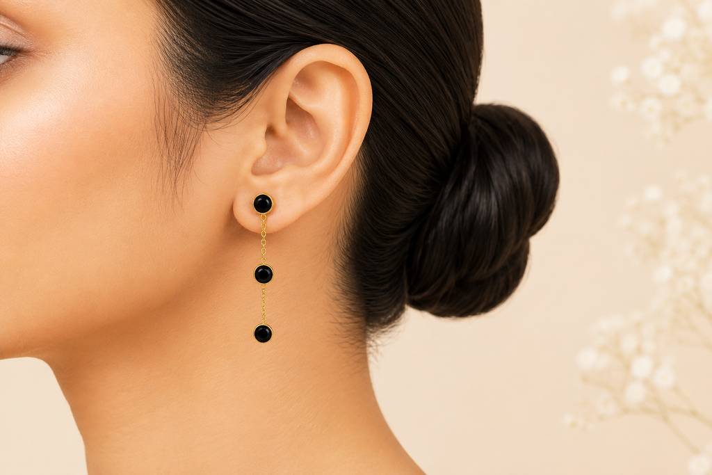 18KT gold plated round  Earrings