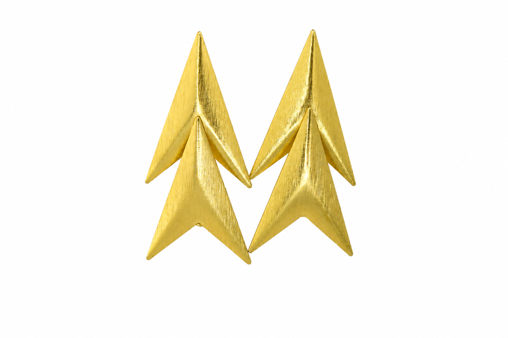 18K Gold-Plated  Chevron Earrings