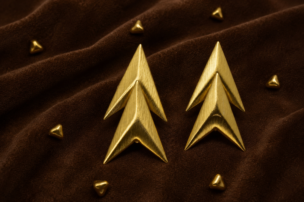 18K Gold-Plated  Chevron Earrings
