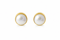 18k gold plated Freshwater Pearl Stud Earrings