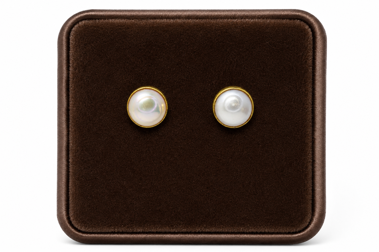 18k gold plated Freshwater Pearl Stud Earrings