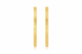 18K Gold Plated Minimalist Curved Bar Stud Earrings