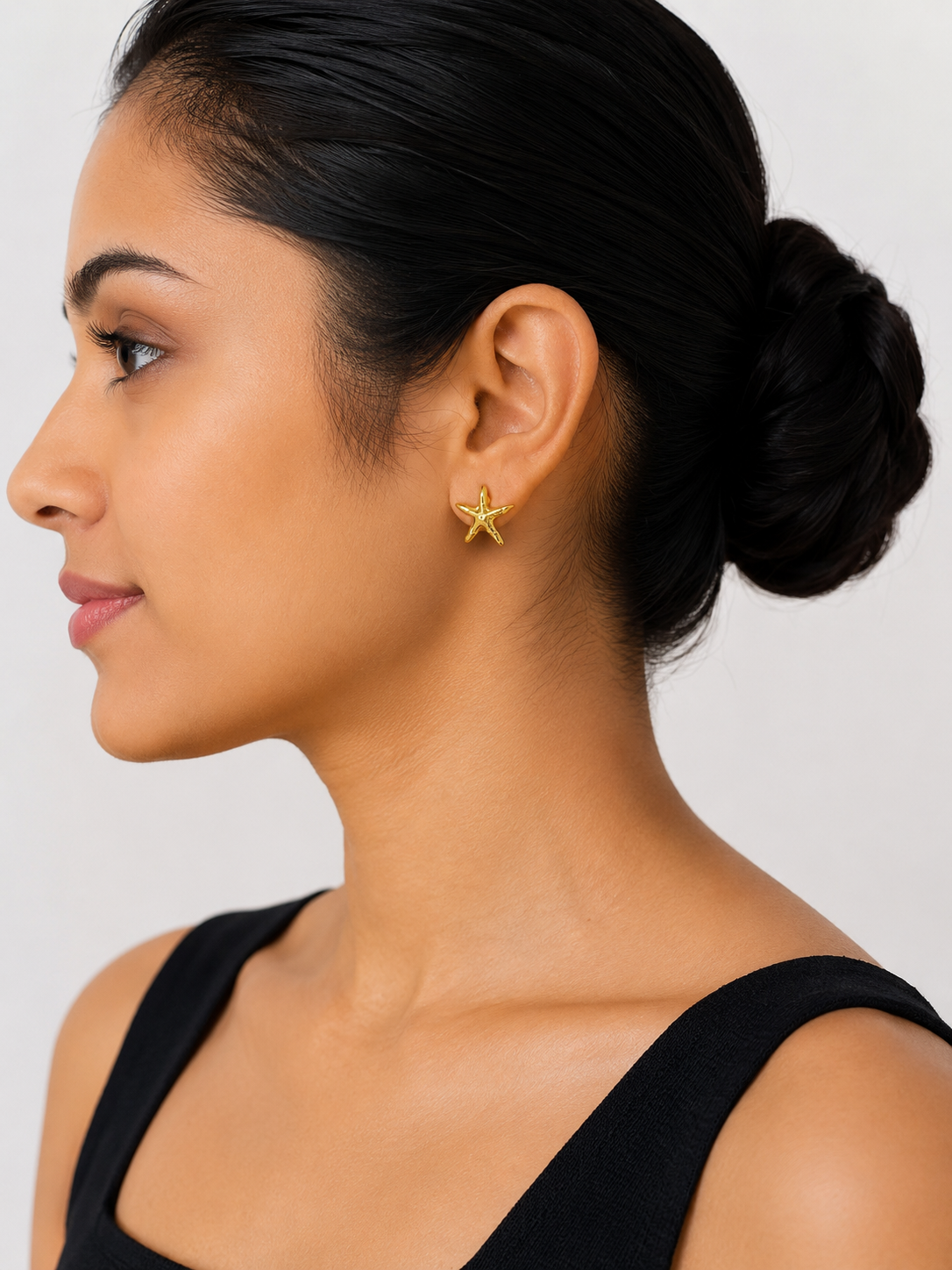 18K Gold Plated Starfish Stud Earrings