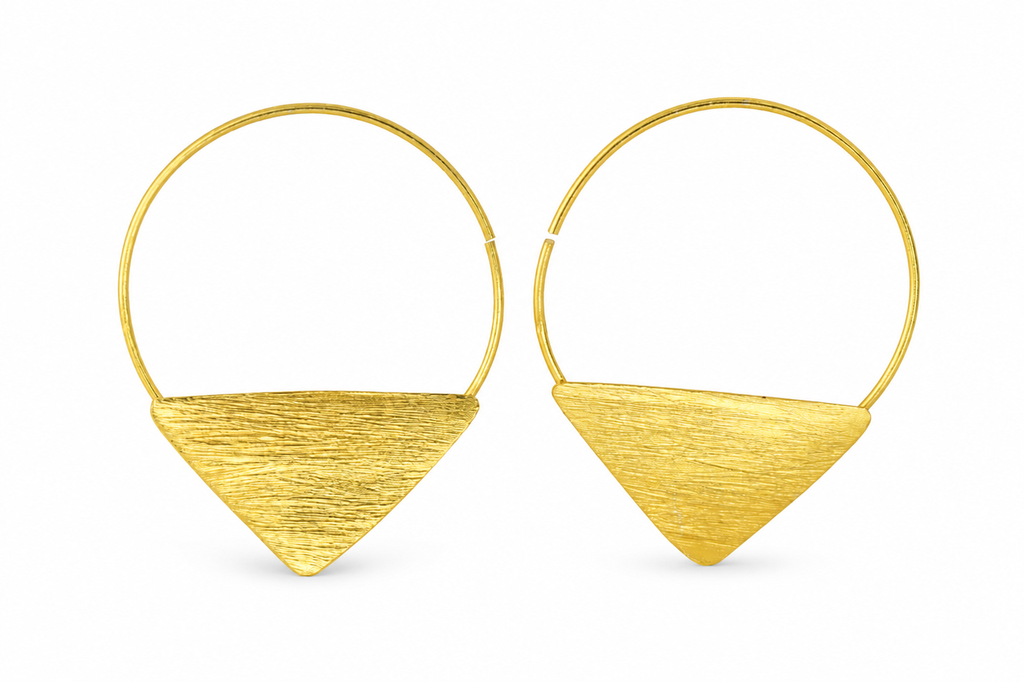 18K Gold Plated Geometric Hoop Earrings