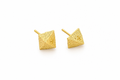 18K gold plated Geometric Pyramid Stud Earrings