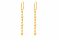18K Gold-Plated Triple Teardrop Dangle Earrings