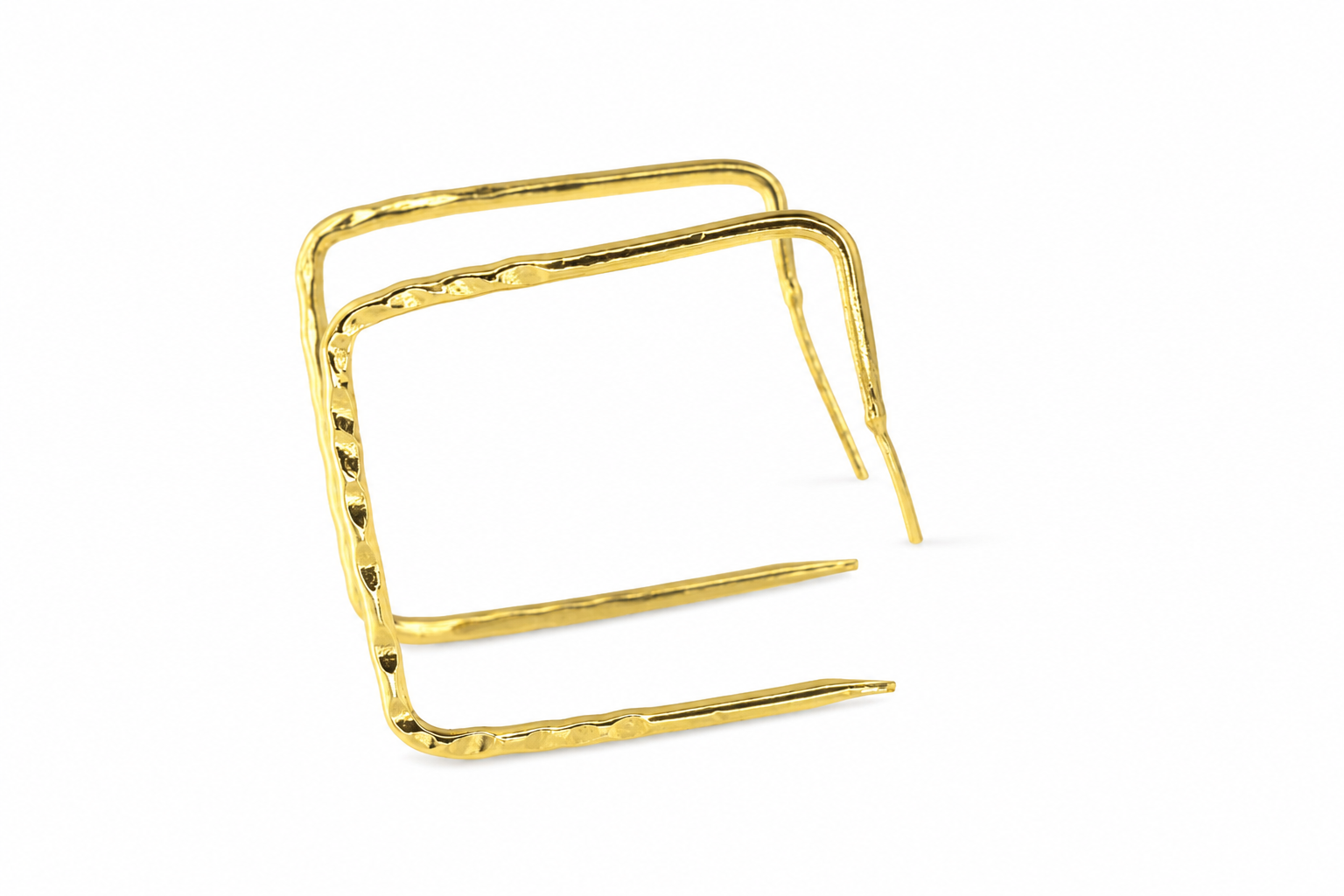 18K Gold Plated  Square Hoop Earrings