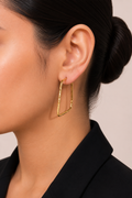 18K Gold Plated  Square Hoop Earrings