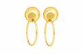 18K Gold Plated Minimalist Circle Drop Earrings