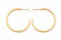 18K Gold Plated Textured Hoop Earrings