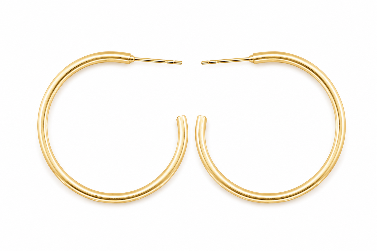 18K Gold Plated Textured Hoop Earrings