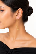 18K Gold Plated Celestial Star Threader Earrings