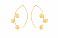 18K Gold Plated Geometric Disc Drop Earrings