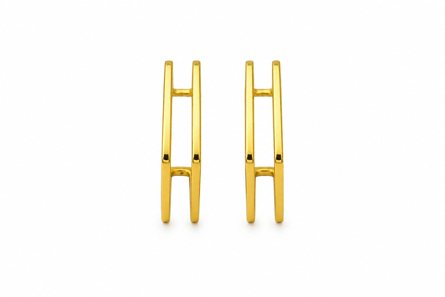 18K Gold Plated Square Hoop Earrings