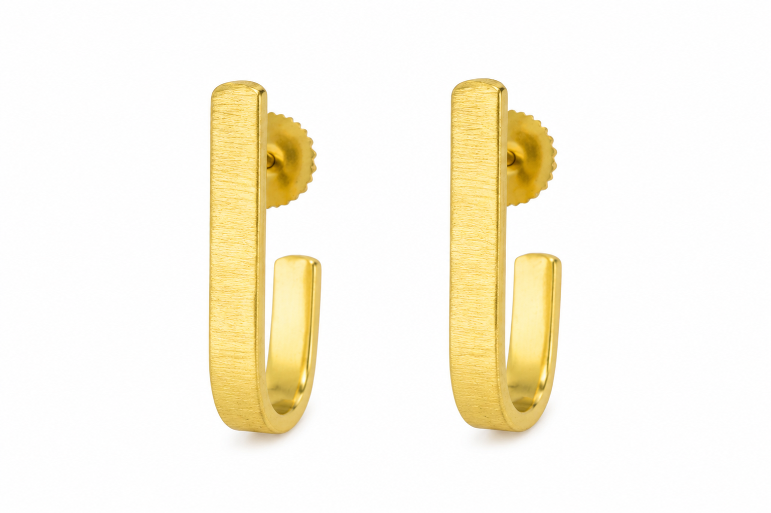 18K Gold-Plated Minimalist U-Hoop Earrings