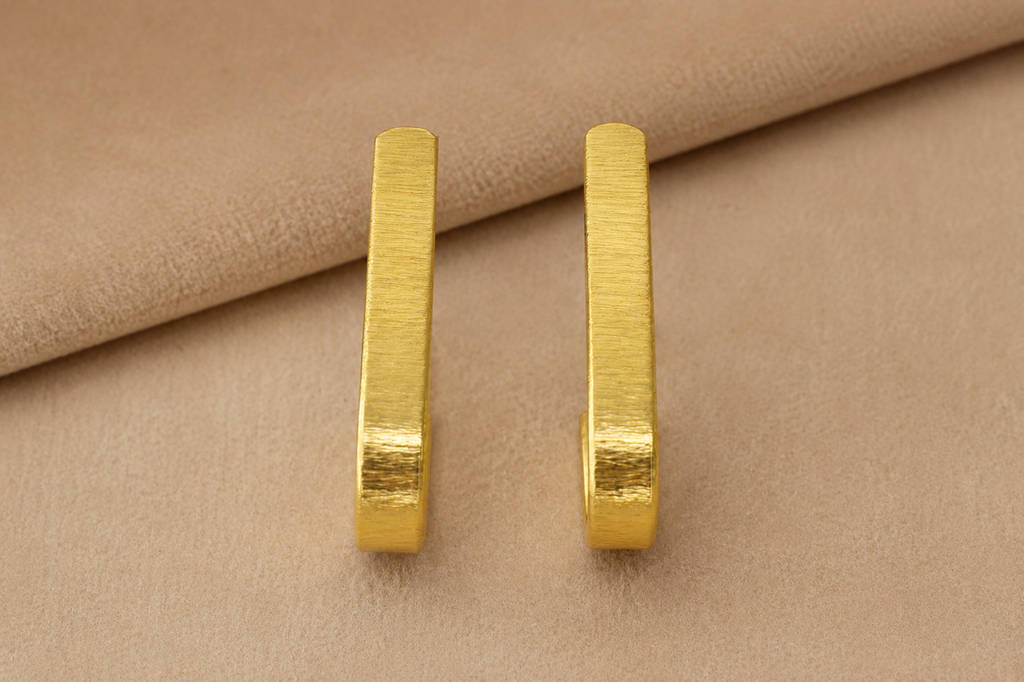 18K Gold-Plated Minimalist U-Hoop Earrings