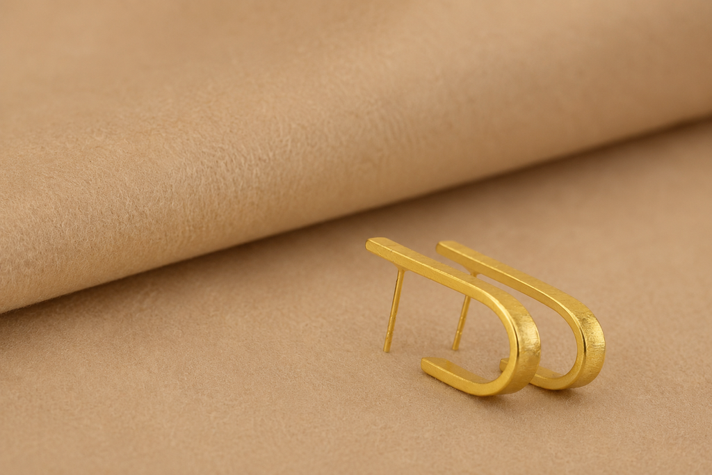 18K Gold-Plated Minimalist U-Hoop Earrings