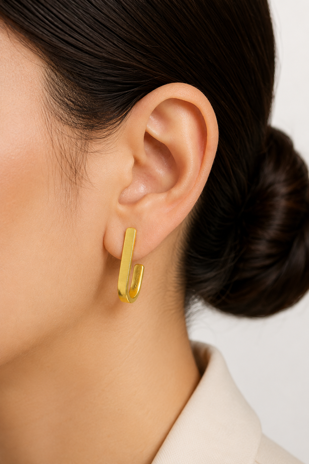 18K Gold-Plated Minimalist U-Hoop Earrings