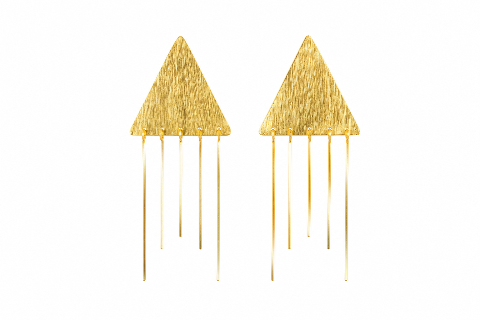 18K Gold-Plated  Triangle Tassel  Earrings