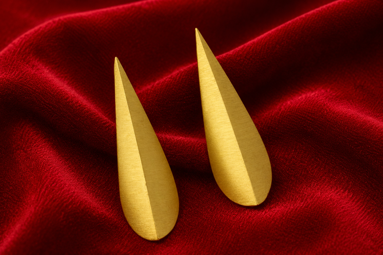 18K Gold Plated Geometric Long Drop Earrings