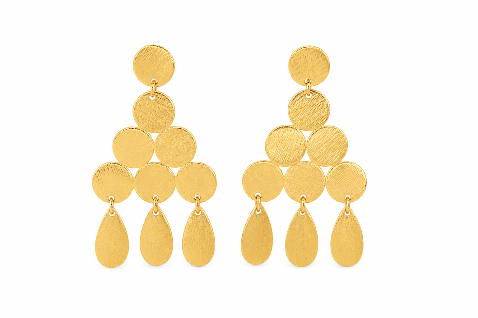 18K Gold-Plated Geometric Chandelier Earrings