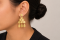 18K Gold-Plated Geometric Chandelier Earrings