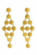 18Kt Gold Plated Brushed Gold Chandelier Earrings