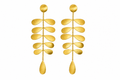 18K Gold Plated Leaf Cascade  Earrings
