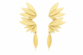 18K Gold Plated Leaf Cascade Statement Earrings