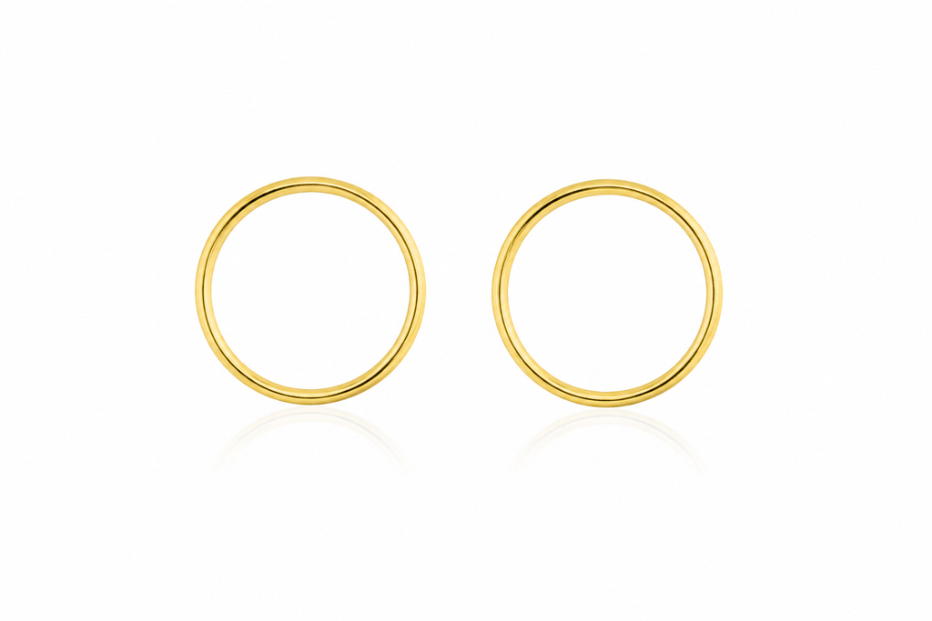 18K gold plated Minimal Gold Hoop Earrings